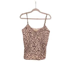L'AGENCE Jane silk adjustable spaghetti strap lined tank pink size xs